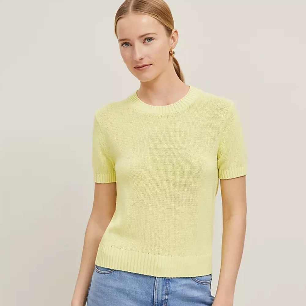Ann Taylor Women's Lemon Knit Top - Size L